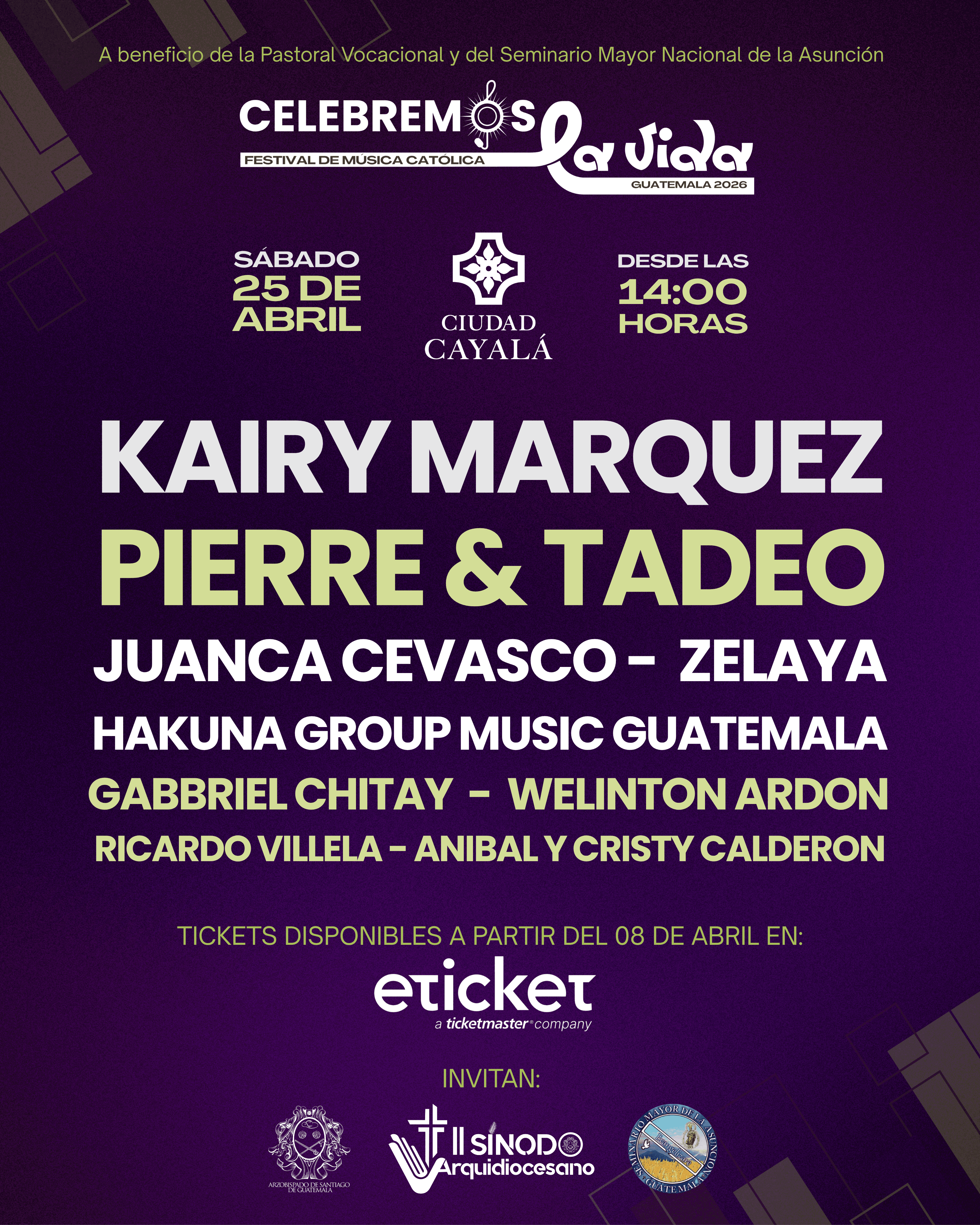 Flyer oficial Celebremos La Vida GT 2026